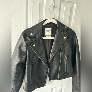Abercrombie & Fitch Classic Black Leather Jacket